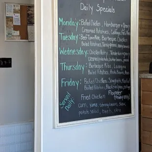 Menu board