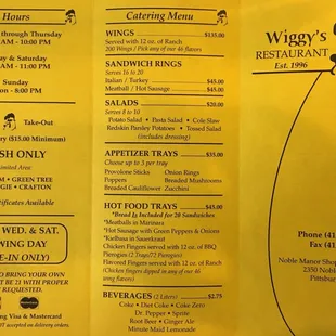 Awesome menu, a ton of flavors to pick from.