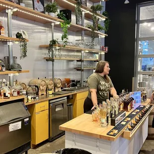 Smaller bar area back by the distillery area