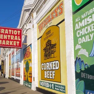 Mural on the outside of the Gratiot Central Market
