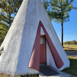 Charming single teepee. Made of concrete!
