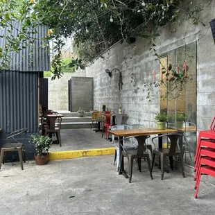 Outside of the backyard is nice