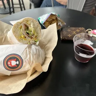 Turkey Avo bacon with chops and sangria!