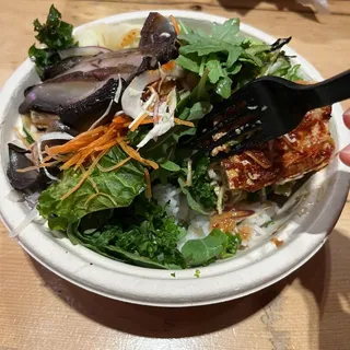 Spicy Tofu and Braised Portobello Mushroom Poke