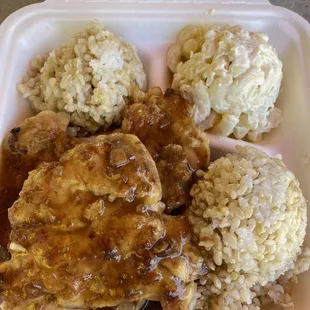 Honey Garlic Chicken Combo Plate