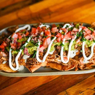 a plate of nachos