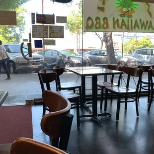 Taken from inside tables if you bring your dogs with you