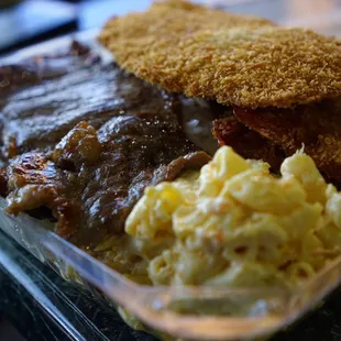 The seafood combo with my choice of BBQ beef
