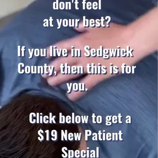 Shows a patient getting an adjustment. Very misleading video