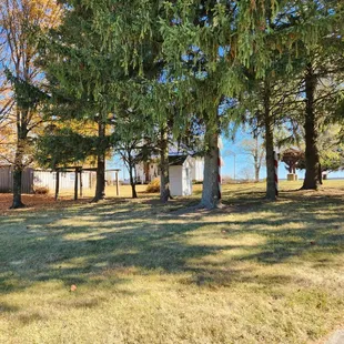 Wright house outhouse, smokehouse and barn