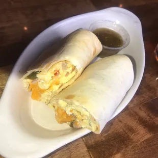 Breakfast Burrito * Egg * Jalapeño * Ham * Cheese * Onion