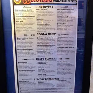 Updated menu 2
