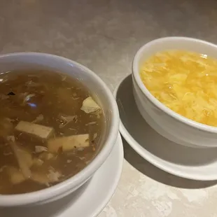 Egg Drop Soup and hot and sour