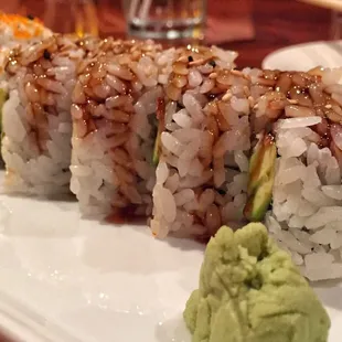 California and Unagi (Eel) rolls