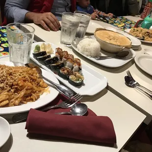 Loved the pad Thai and the curry. The sushi tasted great!