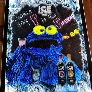 a picture of a blue monster