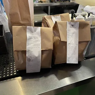 To-go bags.