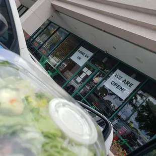 outside, salads
