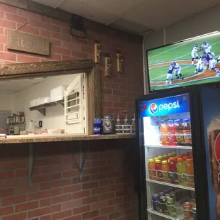 Where you order. They also have a TV and a small table you can sit at to watch the games
