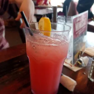 Raspberry lemonade $4.25 for a tall glass