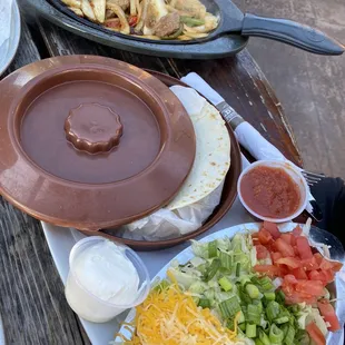 a table full of food