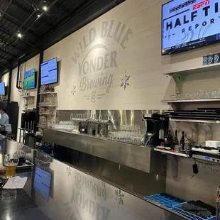 the bar area