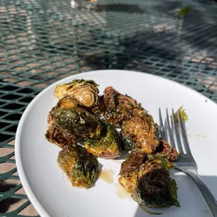 Fried Brussels. Hubs liked them allot, just far too much oil for me! Vegan made for us