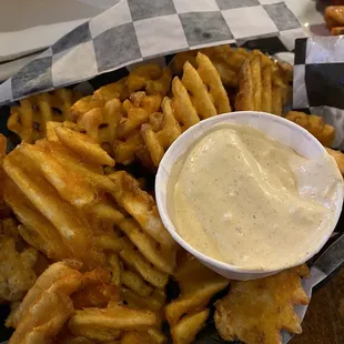 Basket of Waffle Fries