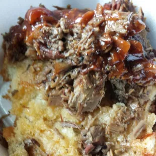 a close up of a dish