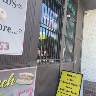 a sign for a sandwich shop