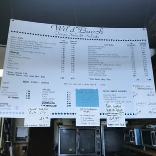 menus and prices