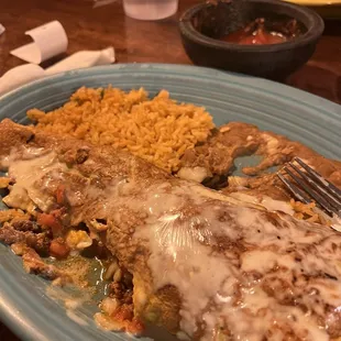 Lunch Mexican omelet.