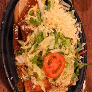 Enchiladas supreme less the sour cream