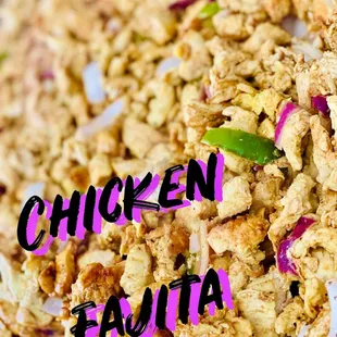 a pile of chicken fajita