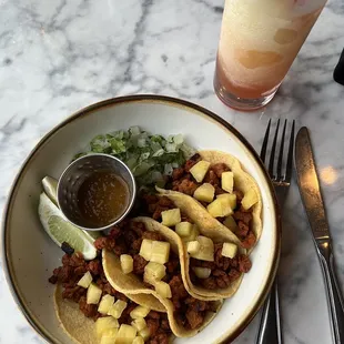 Vegan Al pastor tacos