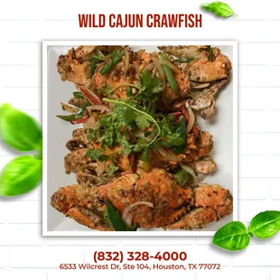 Delight in the exquisite flavors of our succulent crab dishes at Wild Cajun Crawfish!