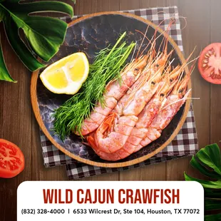 Welcome to Wild Cajun Crawfish, where great food meets exceptional service!