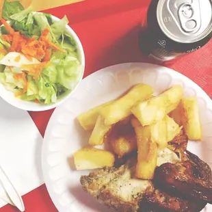 a plate of food on a table
