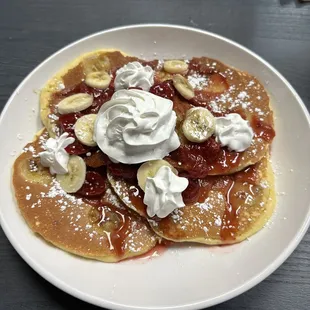 Banana stuffed pancakes for only $9.99!