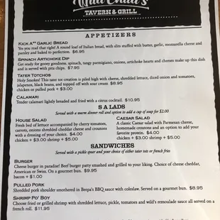 Front Page Menu
