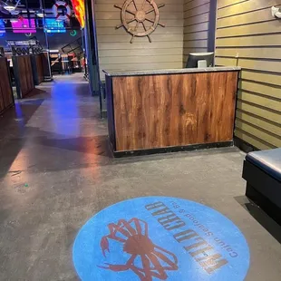 the entrance to the restaurant