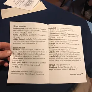 Might be a soft-opening menu