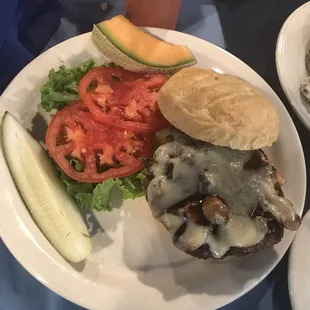 Perfect mushroom teriyaki burger
