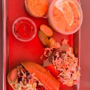 BBQ Pulled Pork Sandwich with potato salad