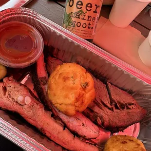 Juicy Brisket and Pork Spare Ribs