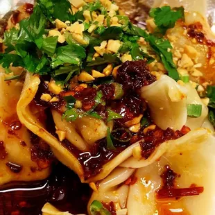 Steamed Wonton in Red Sesame Sauce ..