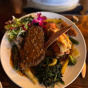 a plate of food on a table