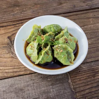 D3. Spinach Dumplings in Sauce