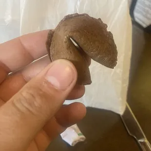 Chocolate fortune cookie!