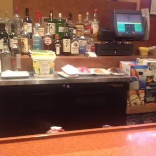 This is the fish just sitting out on top of the counter , not under the refrigerated glass. It was there the entire time I was